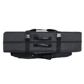 Top and front handles plus adjustable shoulder strap simplify carrying.