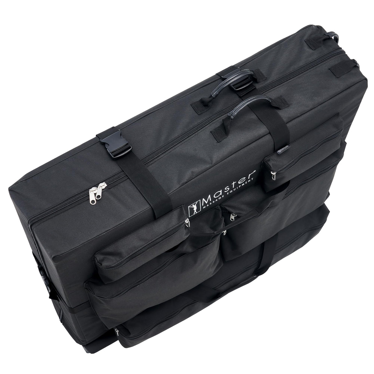 Master Massage five-pocket storage to keep towels, oils, and tools organized.