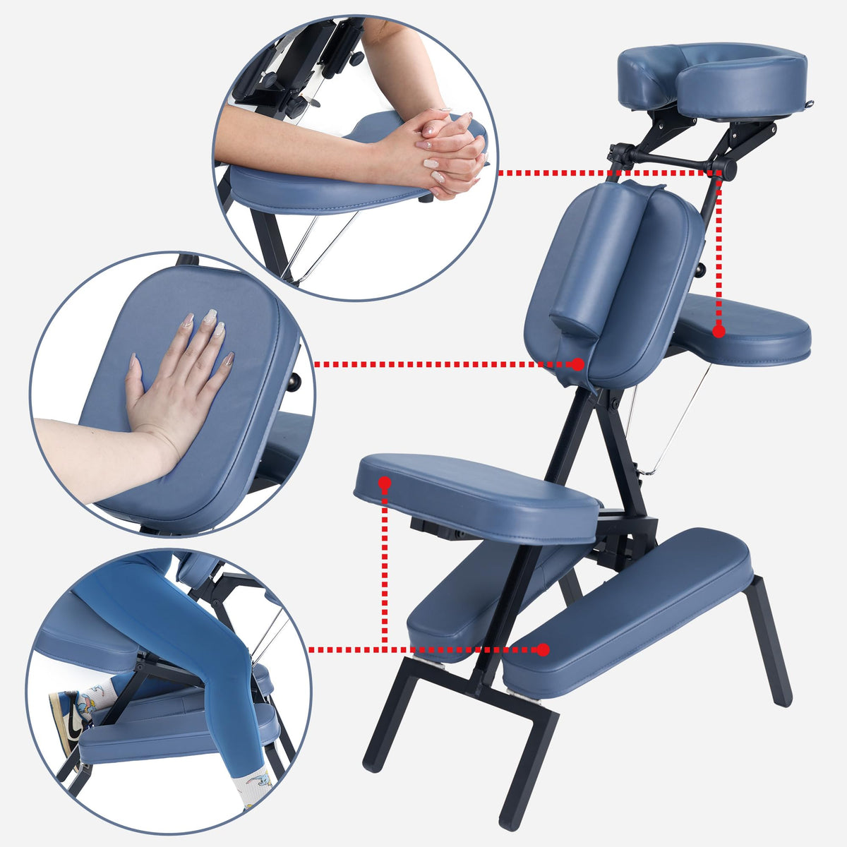 Master Massage lightweight chair at 15.2 lbs—simplifies transport between appointments.