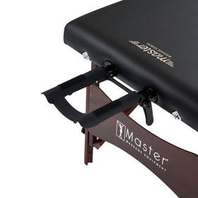 Master Massage Newport adjustable headrest supports versatile positioning for clients.