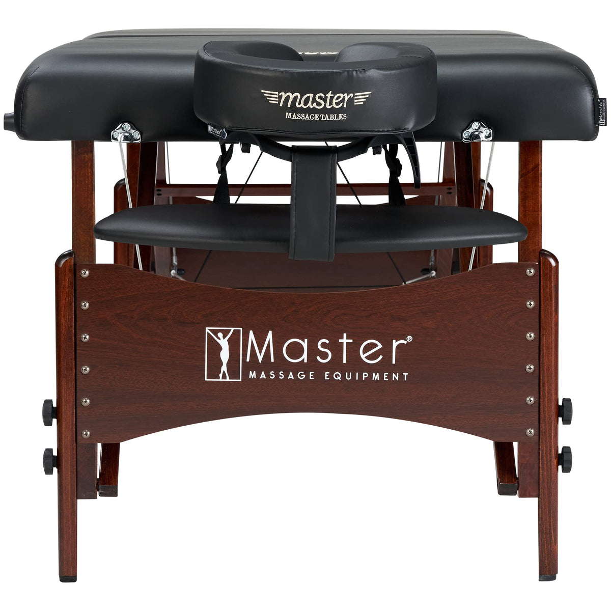 Master Massage Newport ergonomic face cradle and round pillow enhance comfort.