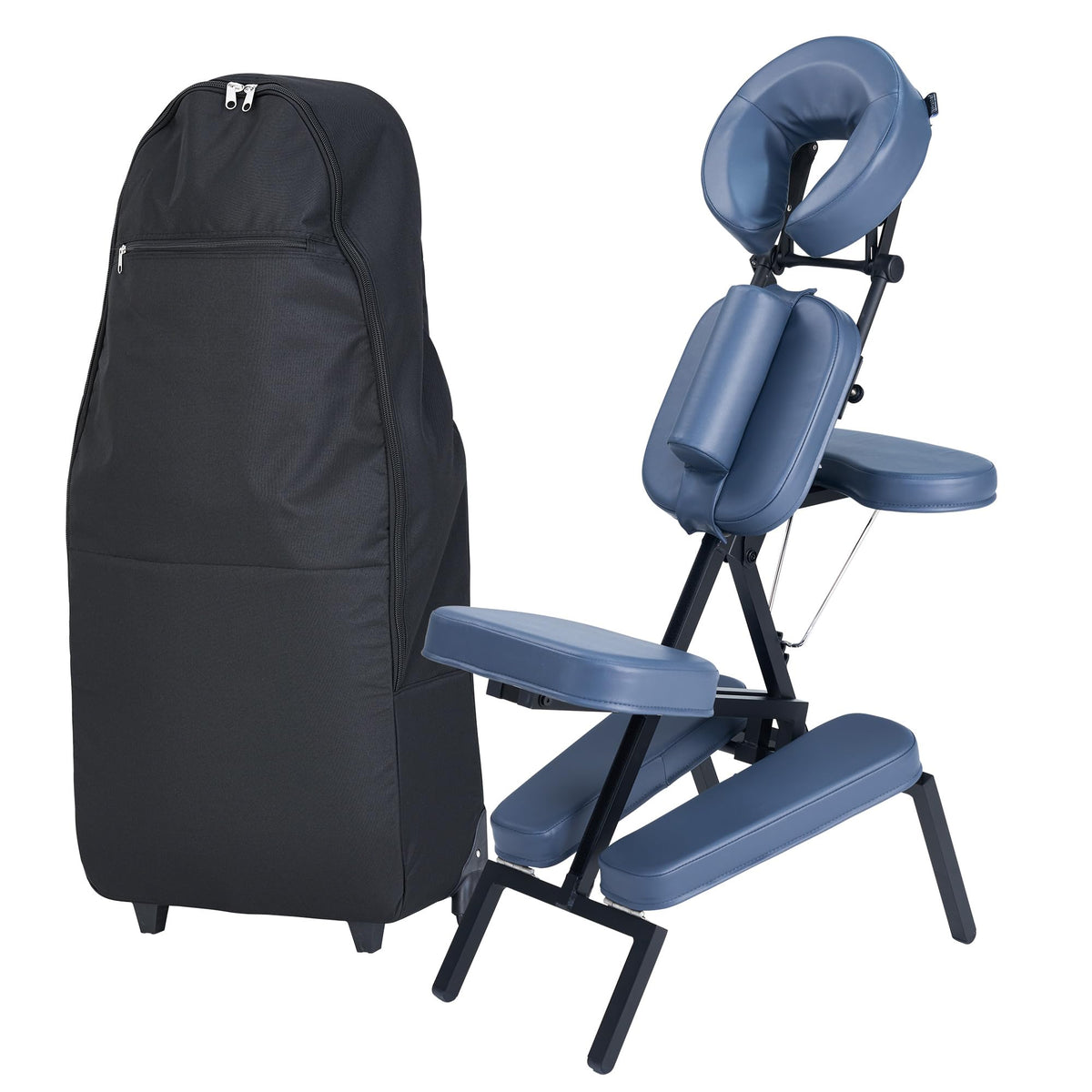 Master Massage professional portable chair with folding aluminum frame—easy on-site setup for clients.