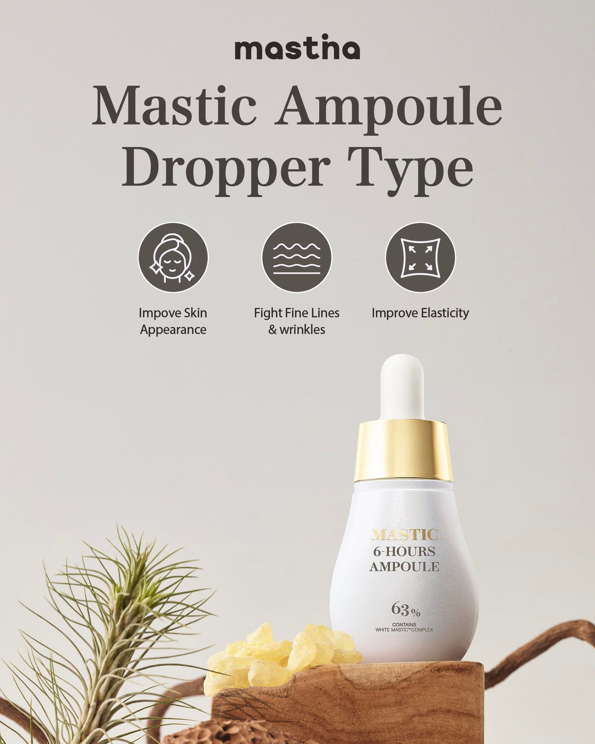 MASTINA White Mastic Complex image highlights potent brightening formula.