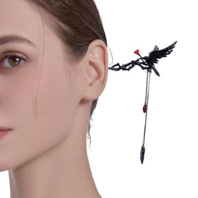 MASW black crow pendant hairpin adds dramatic elegance with secure hold
