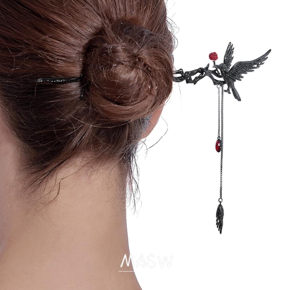 MASW copper alloy hairpin highlights durability and a polished goth look