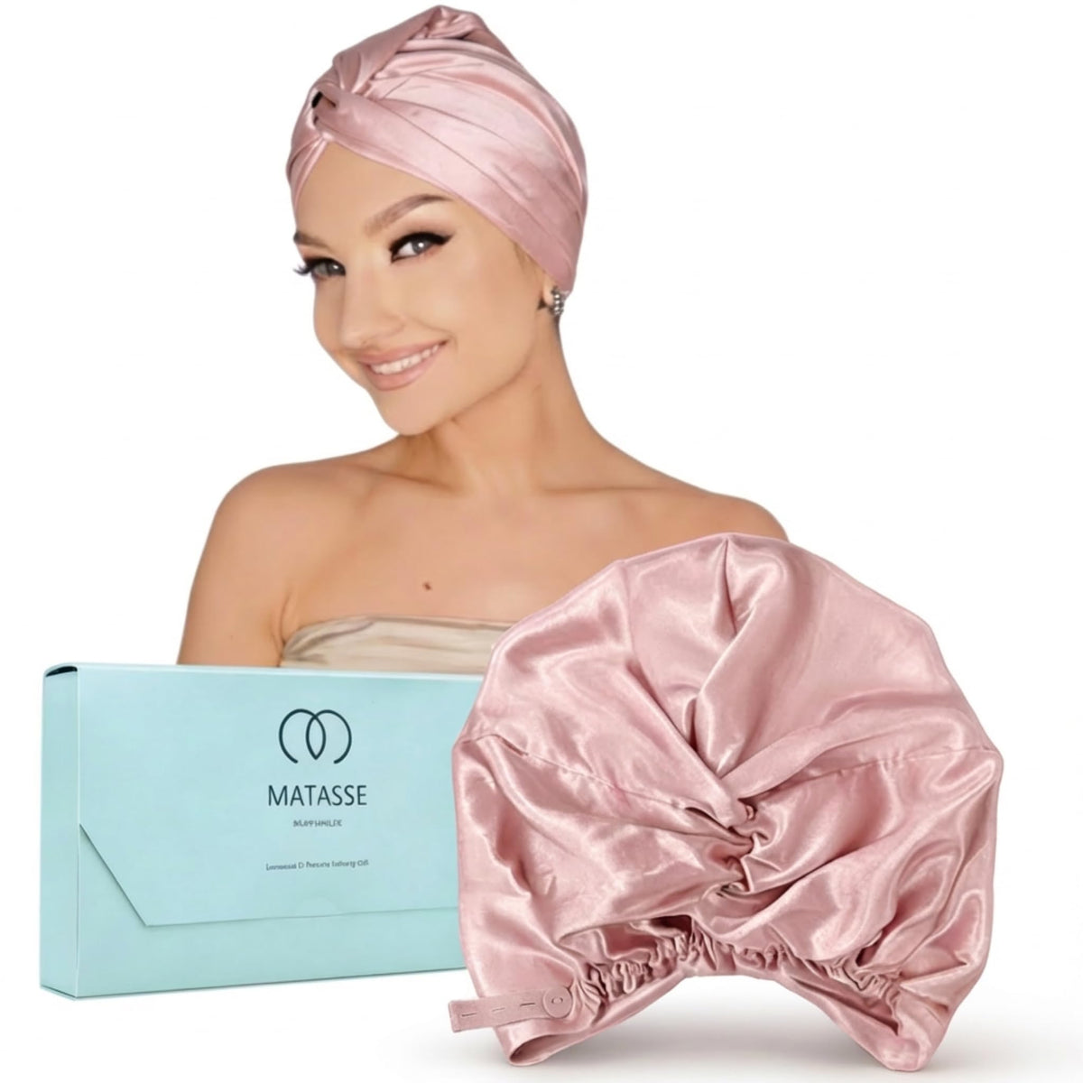 MATASSE Silk bonnet double-sided inside and outside for hair protection