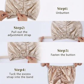 Silk bonnet demonstrating temperature regulation for all-day comfort