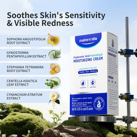 Maternella cream on sun-exposed skin showing calming, even finish