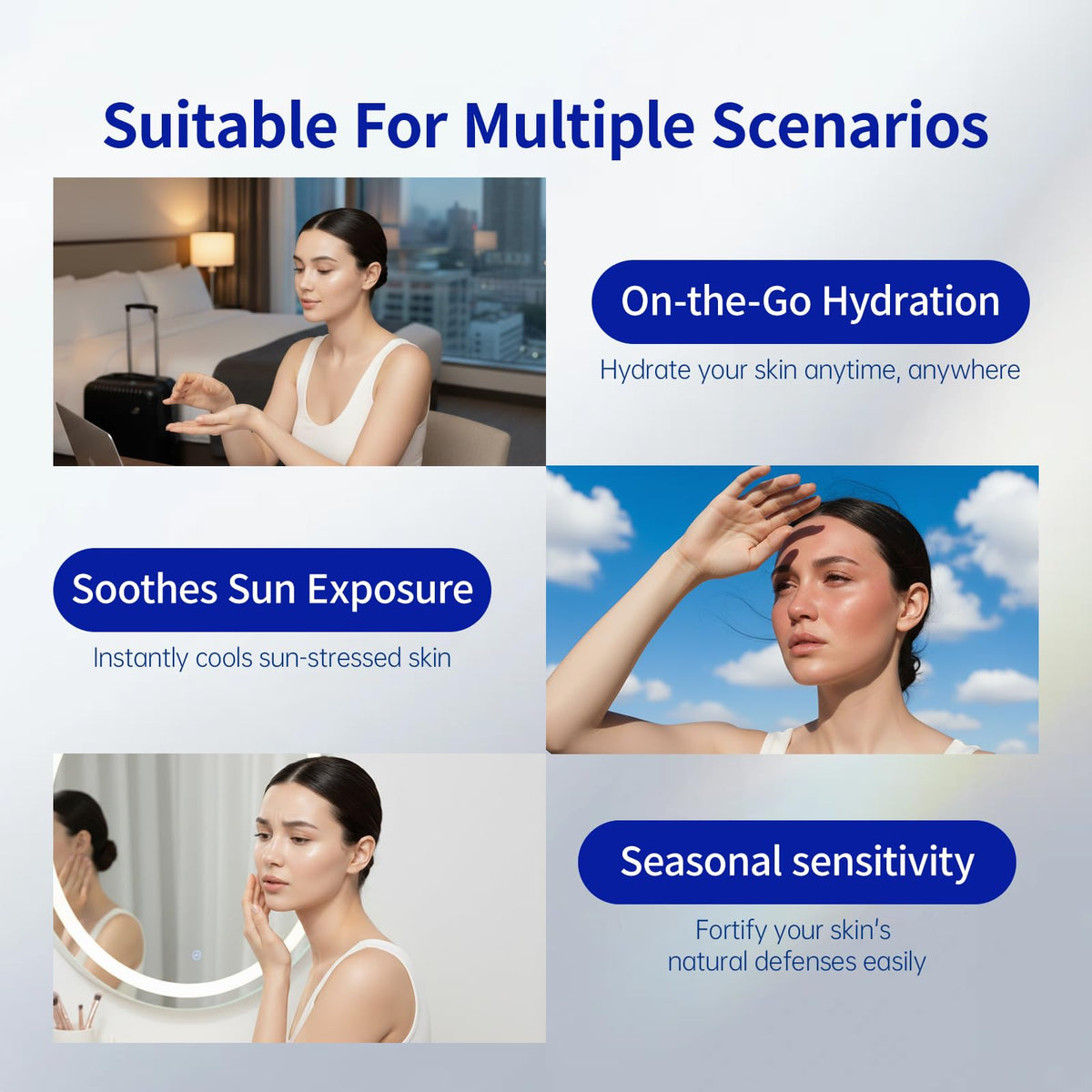 Matern'ella Hyaluronic Serum urban skin application in daily routine.