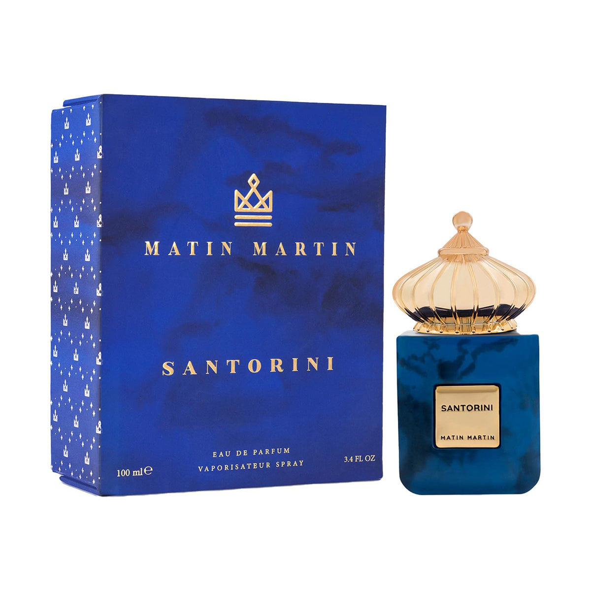 Matin Martin Santorini travel-size bottle for on-the-go fragrance