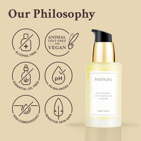 MATKAS glow-ready skin after application hints at radiance.