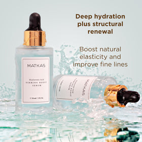 Dropper releasing the serum, highlighting hyaluronic acid benefits