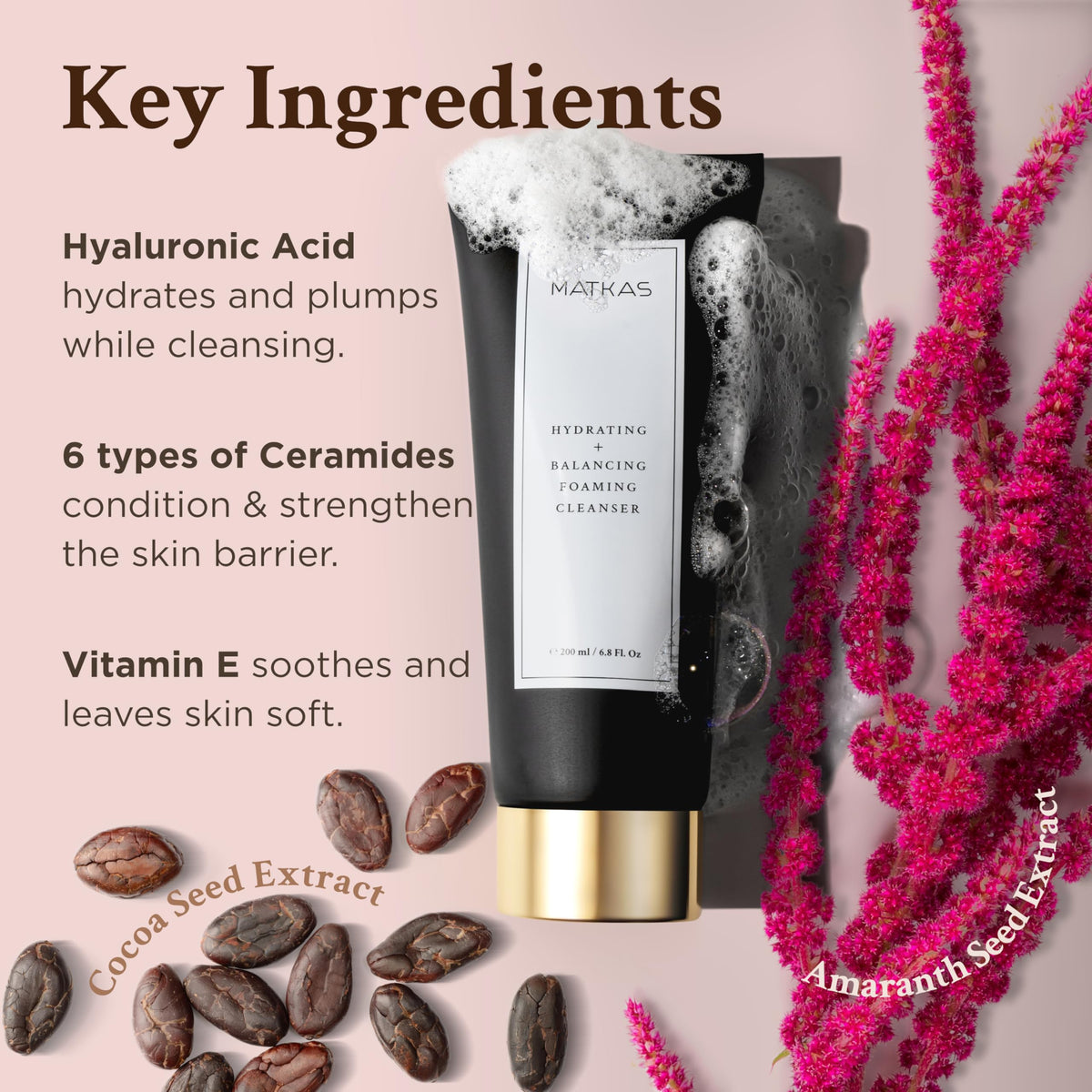 MATKAS cleanser that lifts makeup gently and effectively