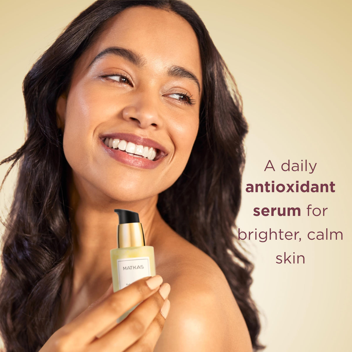 MATKAS serum dropper closeup for precise application and even tone.