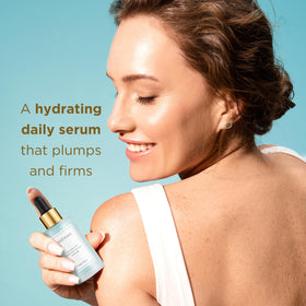 Close-up of serum texture demonstrating smooth, quick-absorb hydration
