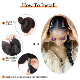 Matriarchs kinky Afro bubble ponytail ideal for kids with easy wear.