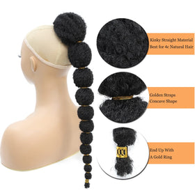Matriarchs natural black synthetic ponytail 18in lightweight and natural-looking.