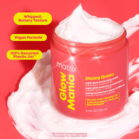 Final salon-like gloss achieved with Matrix Glow Mania Mask.