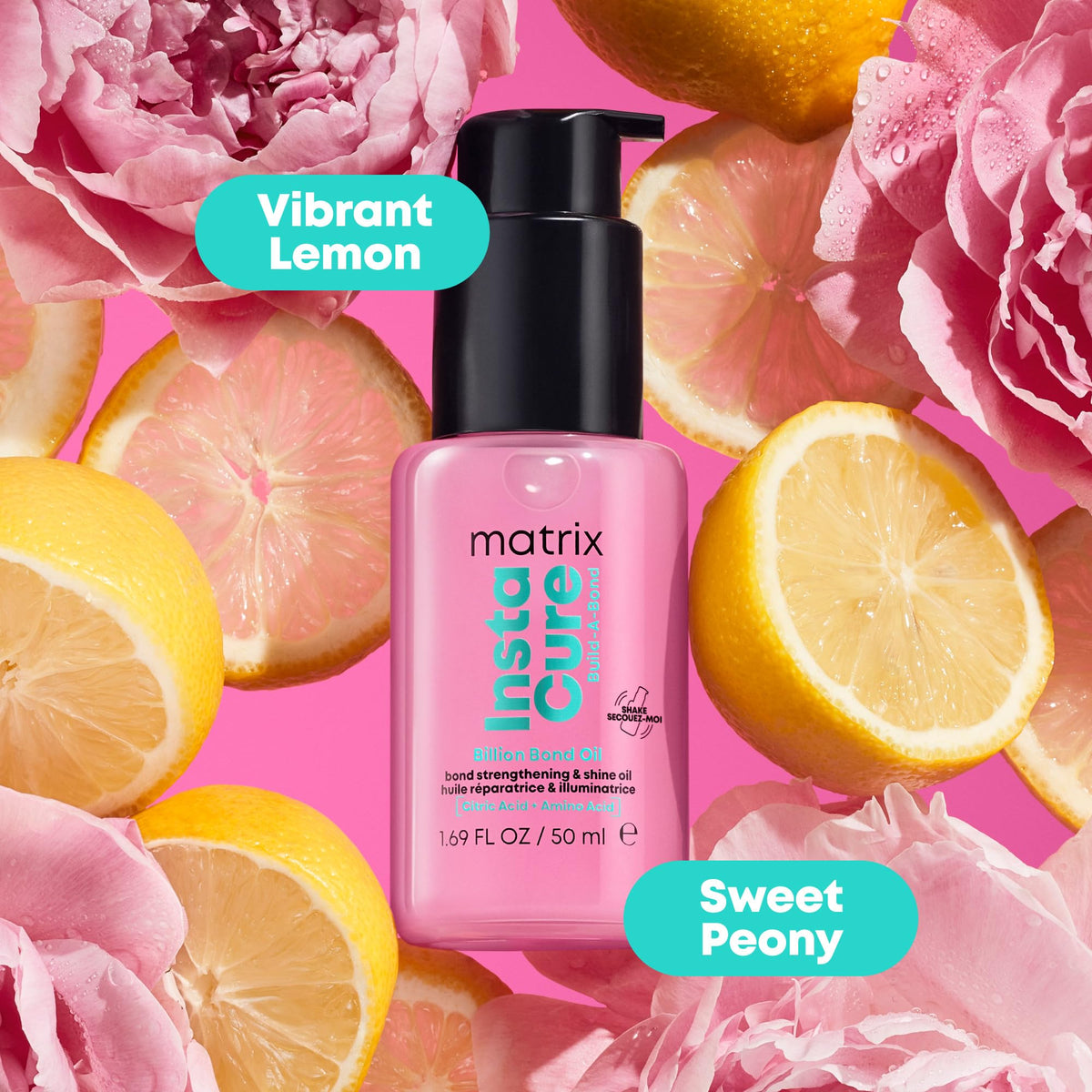 Matrix Instacure 50ml bottle shown in packaging, ideal for salon-ready use.