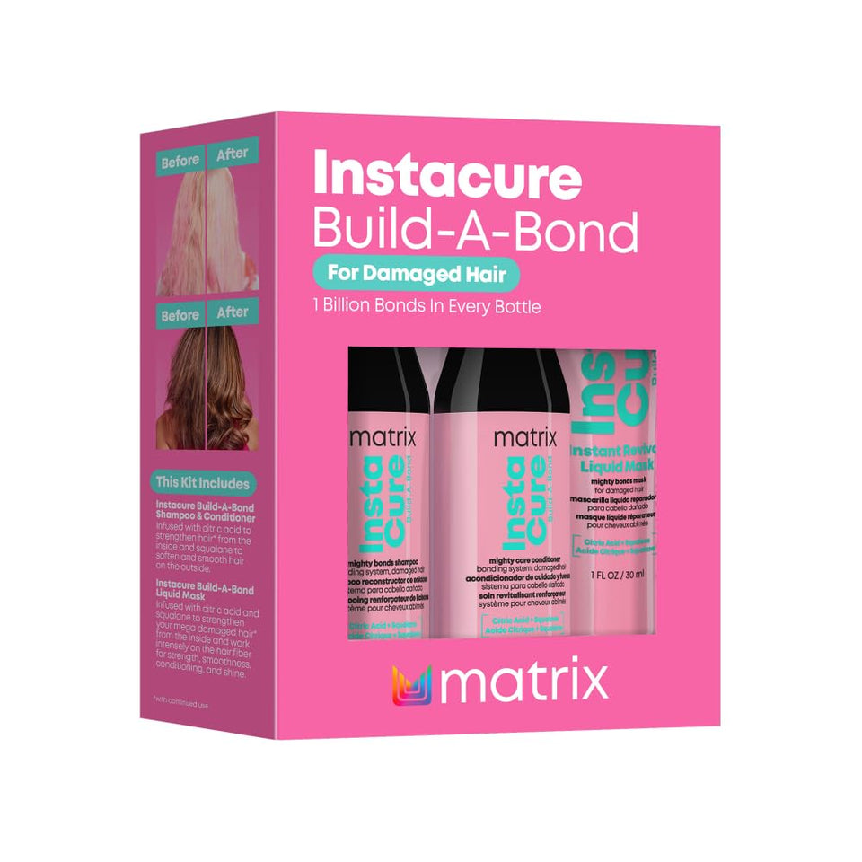 Matrix Instacure bottle pour shows easy application and even distribution for shampoo