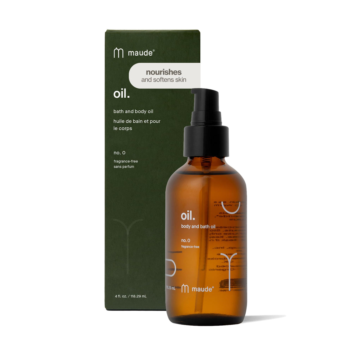 Maude Oil No. 0 bottle showcasing sleek packaging for daily hydration