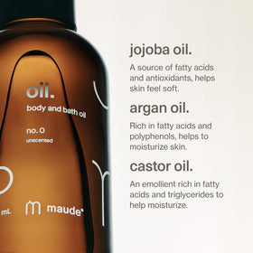 Maude Oil No. 0 massaged into dry skin for a soft, hydrated feel