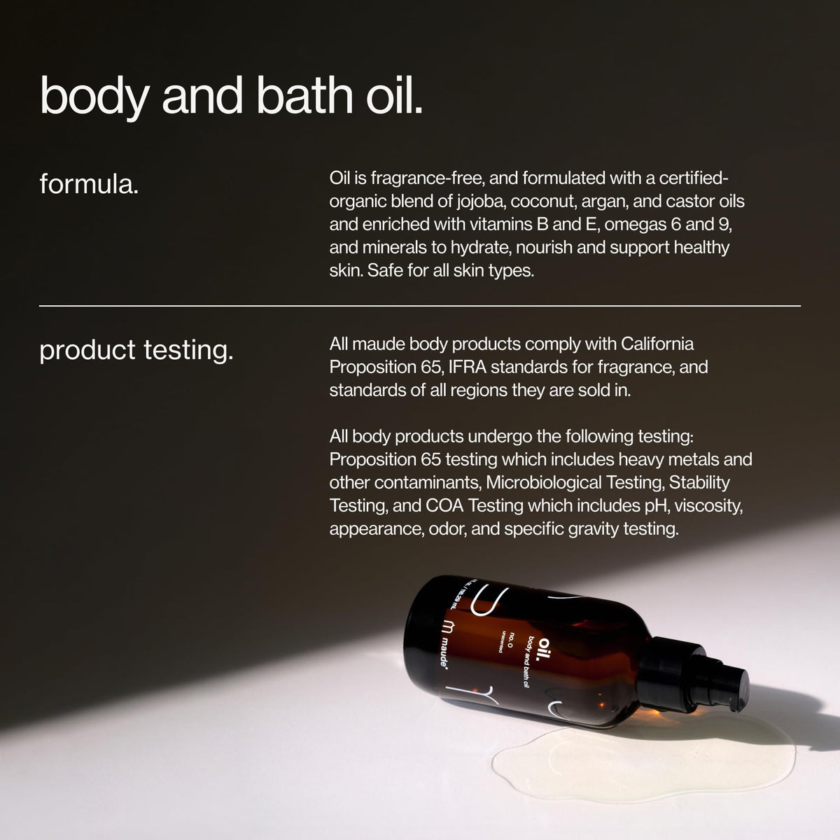 Maude Oil No. 0 shower oil for extra moisture after cleansing