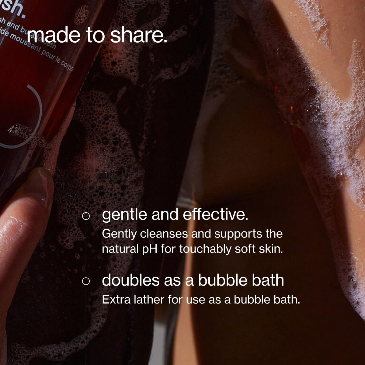 Maude Wash omega-3 ingredient close-up signals nourishing skin support.
