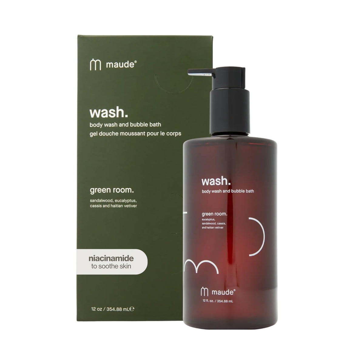 Maude Wash No. 3 bottle front view highlighting its moisturizing formula for daily use