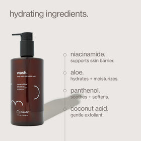 Foam pours from Maude Wash No. 3 for a gentle shower lather