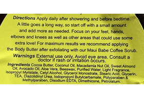 Maui Babe Body Butter tropical scent for island-inspired care.