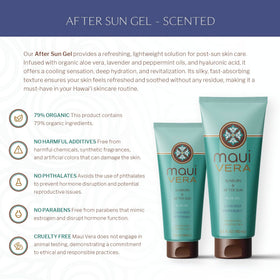 Maui Vera After Sun Gel hyaluronic moisture boost for hydrated skin after sun