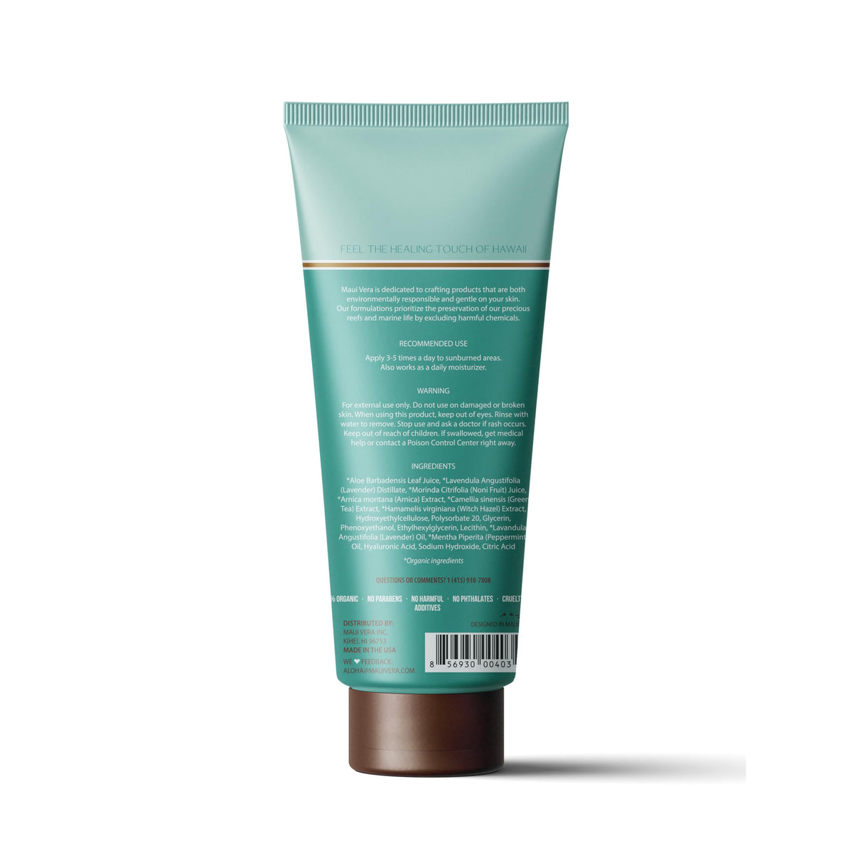 Maui Vera After Sun Gel peppermint splash for refreshing post-sun relief
