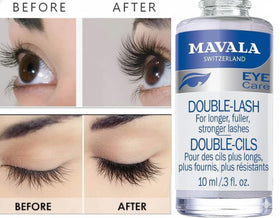 MAVALA Double Lash brush-applications demonstrated for night-time lash and brow care