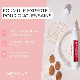 MAVALA Mavapen nail contour shot illustrates finished look