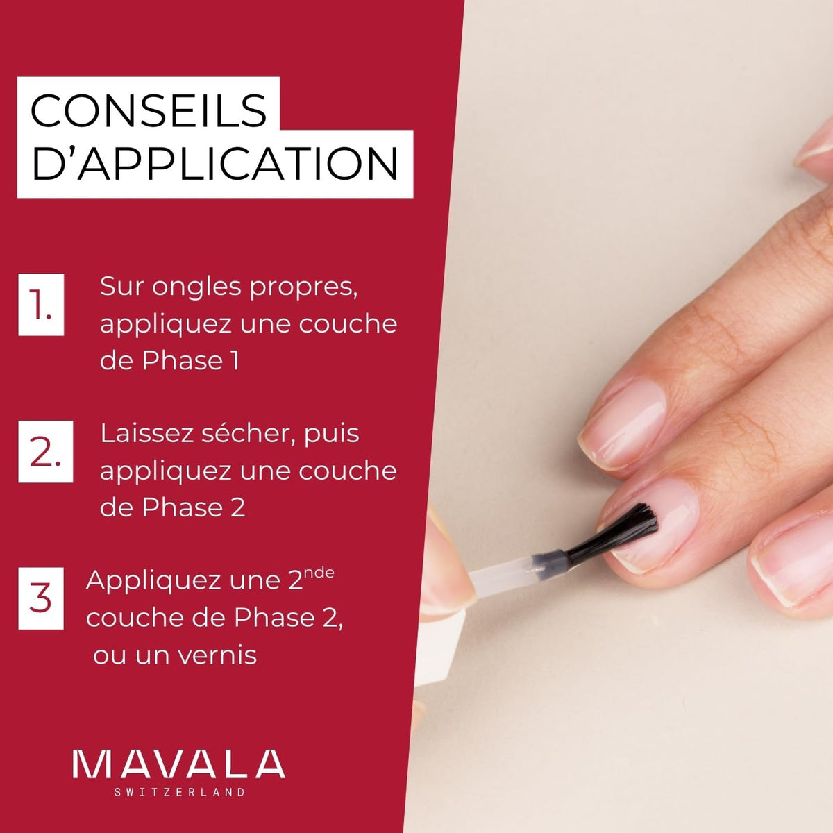 Mavala Nail Shield bottle closeup highlights the clear top coat.
