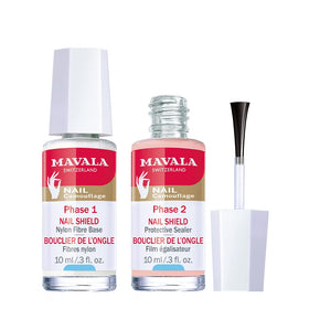 Mavala Nail Shield Phase 2 sealing creates a durable surface finish.
