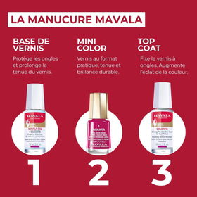 Mavala Nail Shield forms a protective barrier against harsh elements.