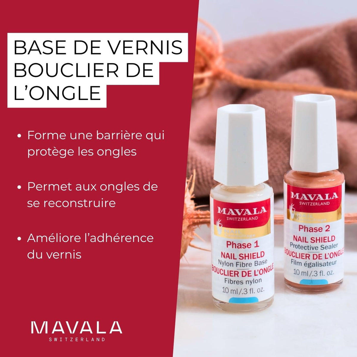 Mavala Nail Shield two-step kit for stronger, healthier nails.