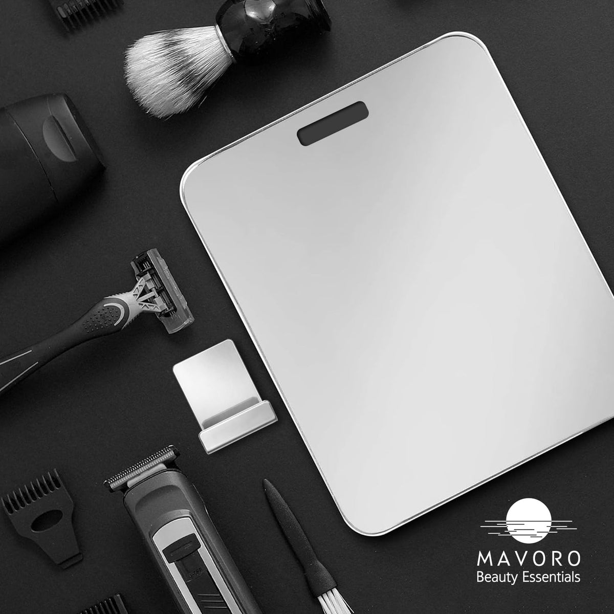 Mavoro acrylic unbreakable mirror provides distortion-free reflection.