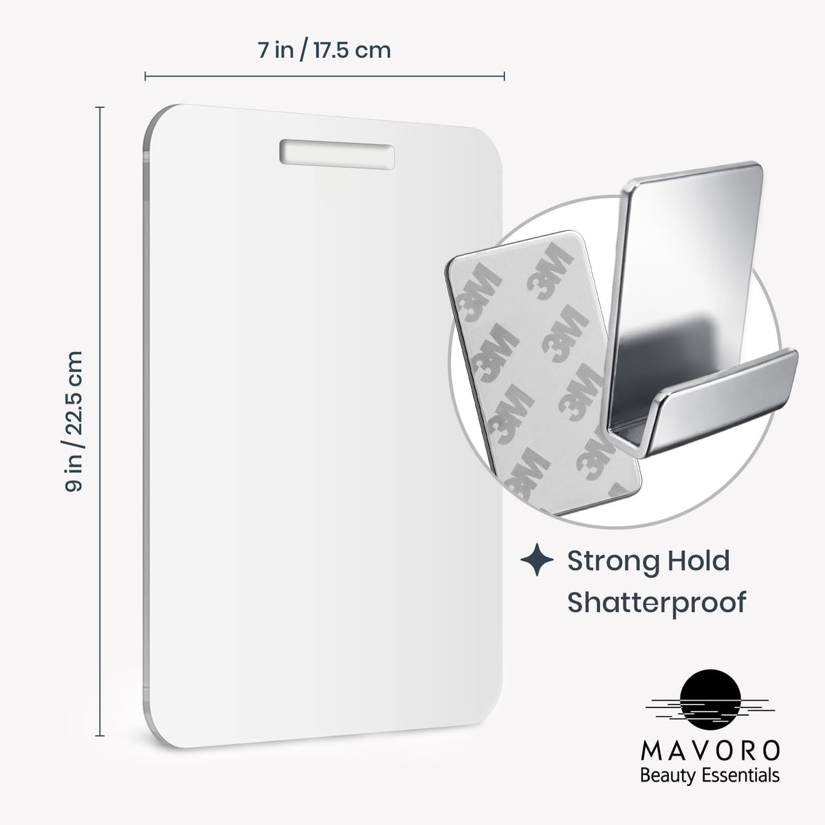 Mavoro frameless glassless design adds a sleek bathroom touch.