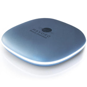 Mavoro LED travel makeup mirror closed, compact for quick touchups.