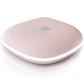 Mavoro travel mirror closed with 1x/10x magnification for on-the-go touch-ups.