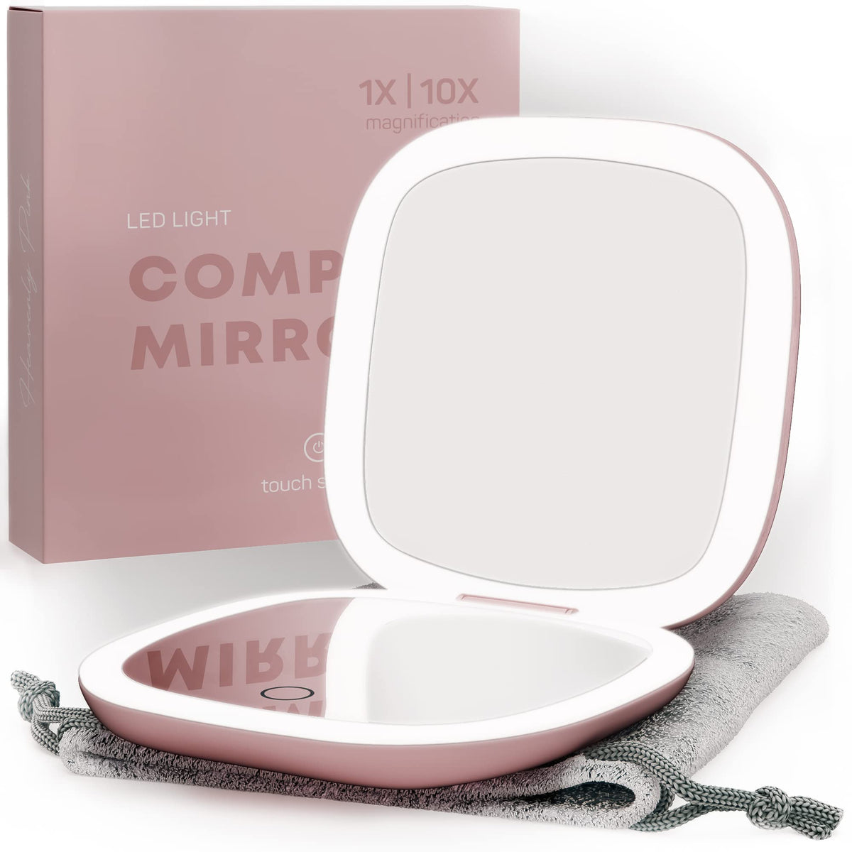 Mavoro travel mirror fits in small bag, 4.9 oz, ideal for purses.