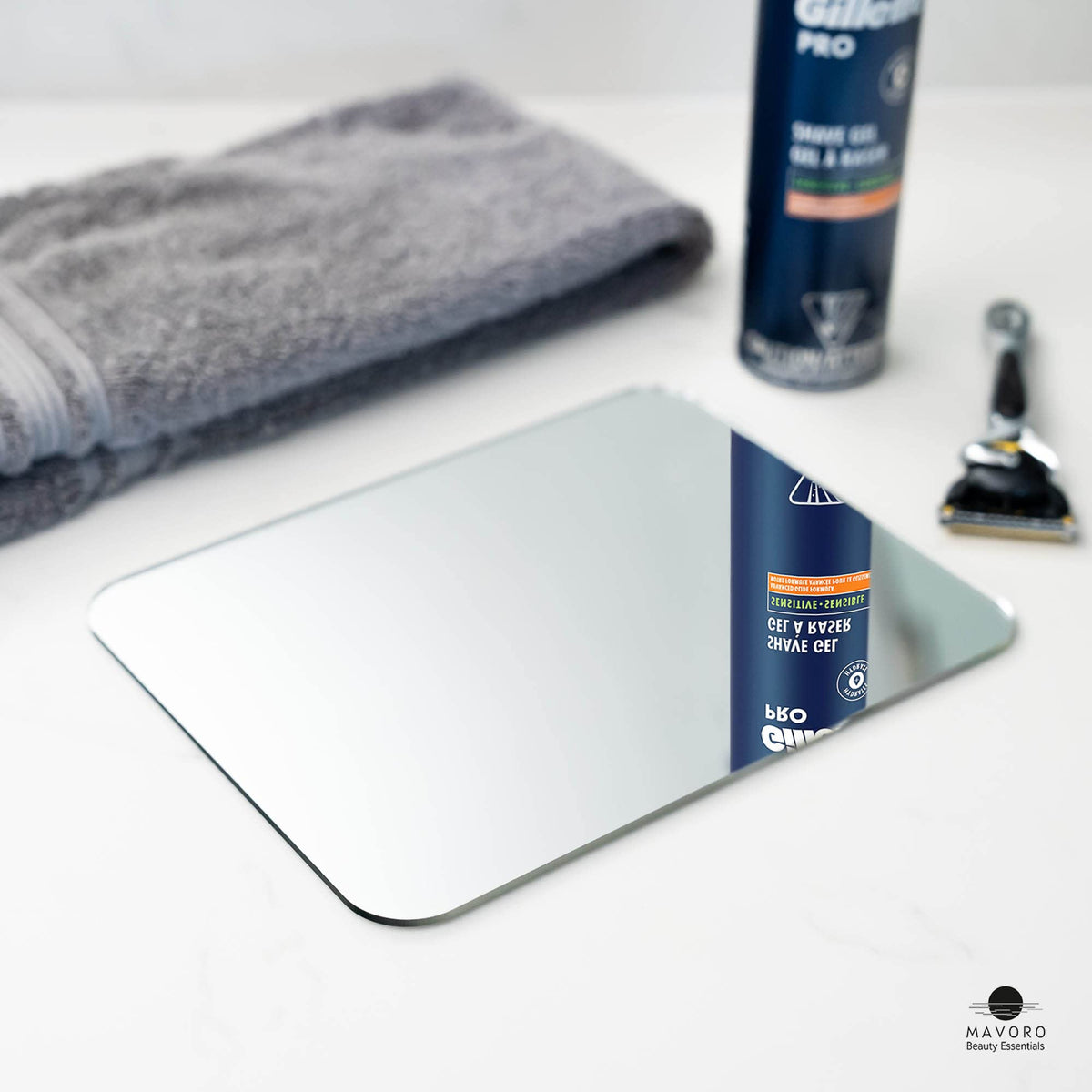 Mavoro less fogging mirror for humid showers