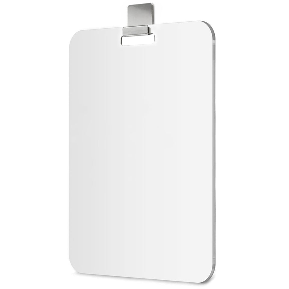 Mavoro shaving mirror for shower with 3M hook, compact and stylish.