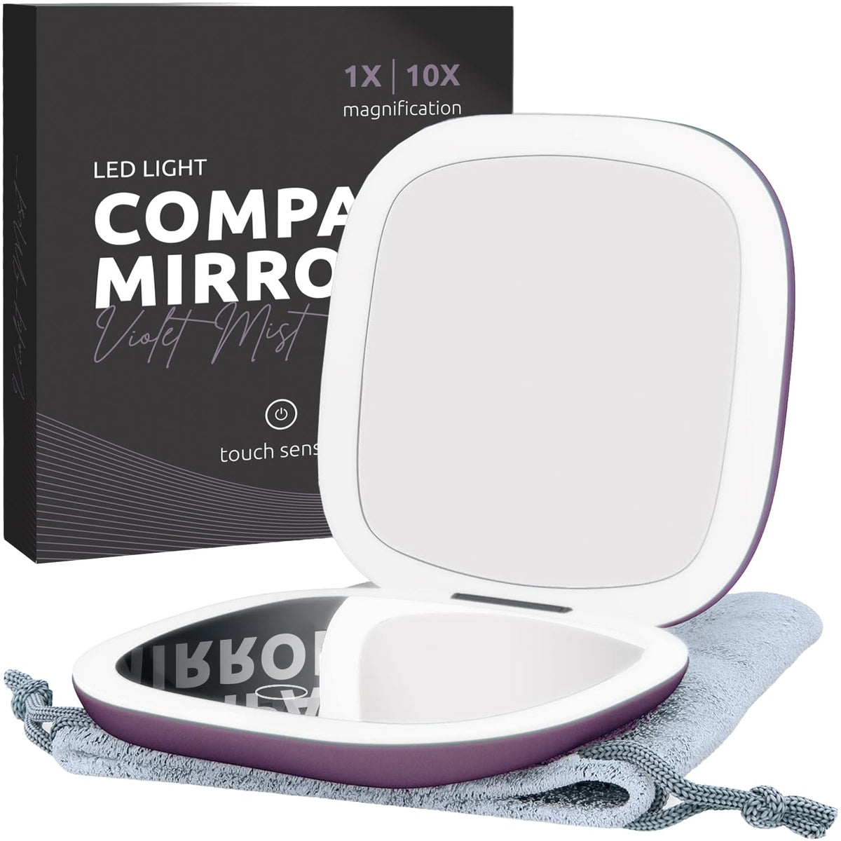Mavoro violet mist finish adds a stylish touch to a travel vanity kit.