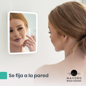 Mavoro wall adhesive mirror with 3M backing for easy dorm or rental setup