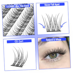 Mavphnee lash bond and seal ensuring secure adhesion and maintained shape.