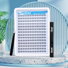 Mavphnee mixed-lengths 9-11mm lashes create varied volume and dimension.